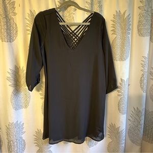 Lulumari Black Cross Back Dress